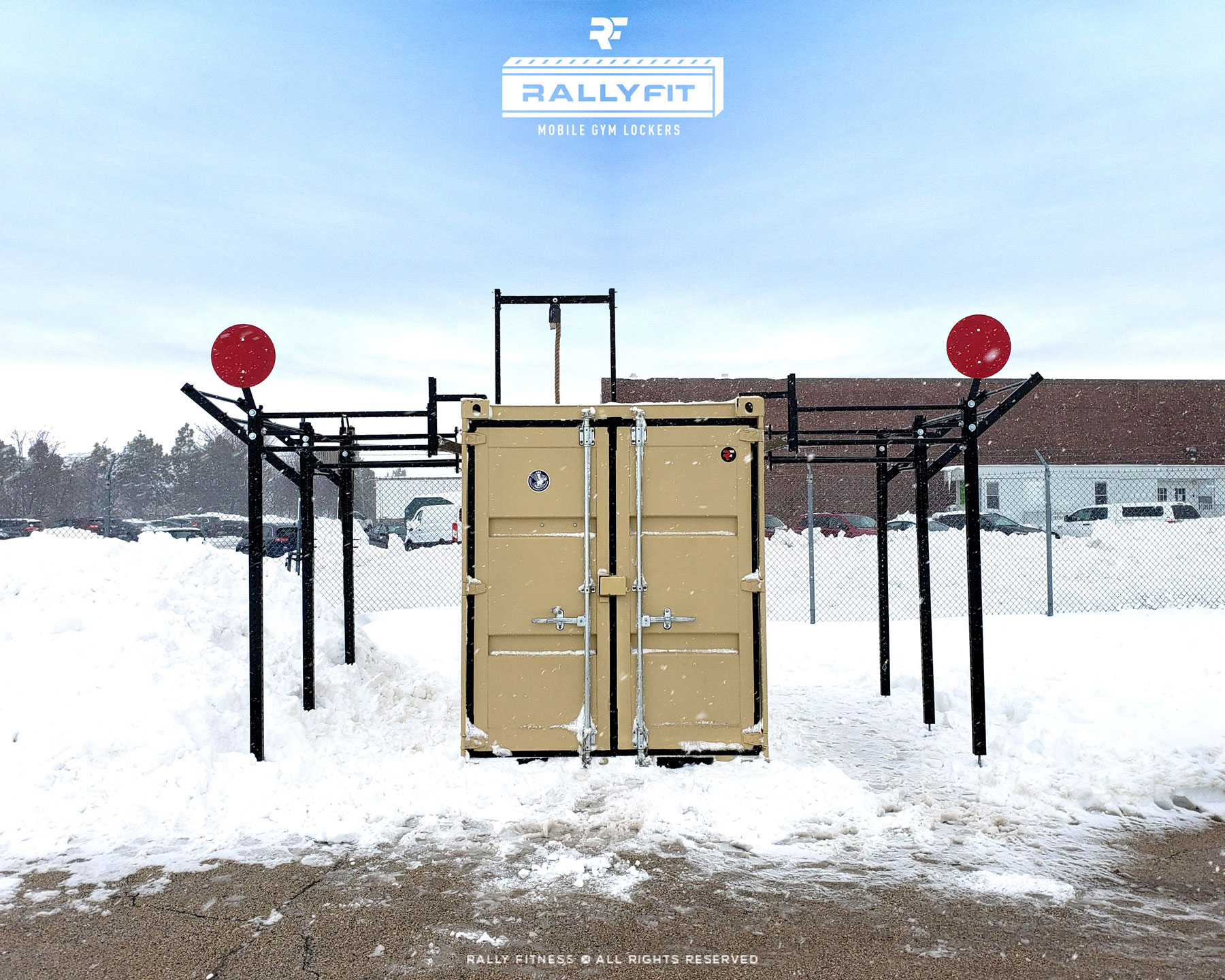 Rally Fit Gym  Locker in the Snow